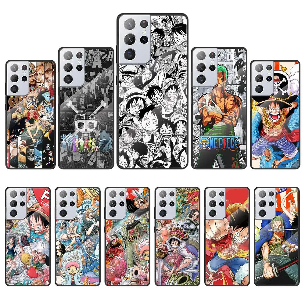 

Чехол One Piece D Luffy из японского аниме для Samsung Galaxy S20 FE S21 S22 Note 20 Ultra 10 Lite S10 S9 Plus S10e, чехол из закаленного стекла