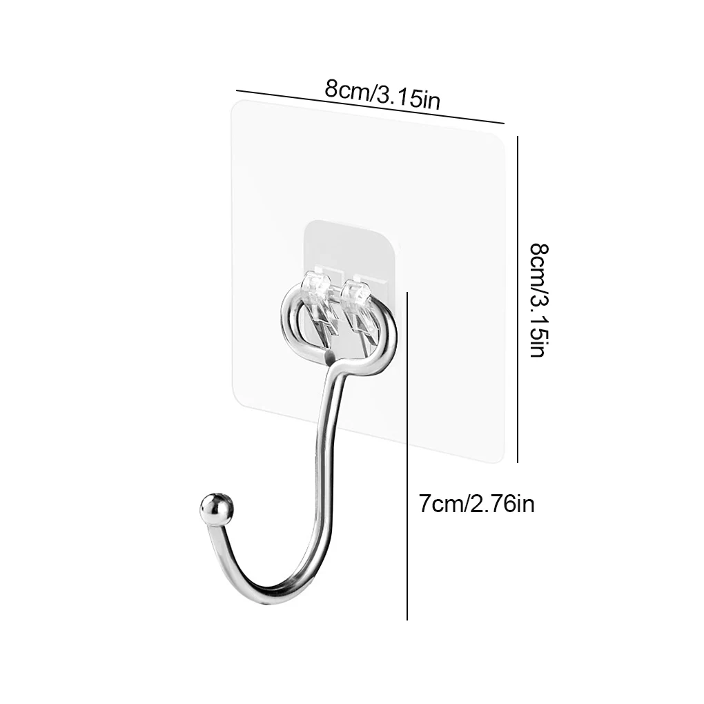 

Wall Hooks Waterproof Storage Hanger Self Adhesive Hook Adjustable Wall Rack for Kitchen Bathroom Office Dropshippinng