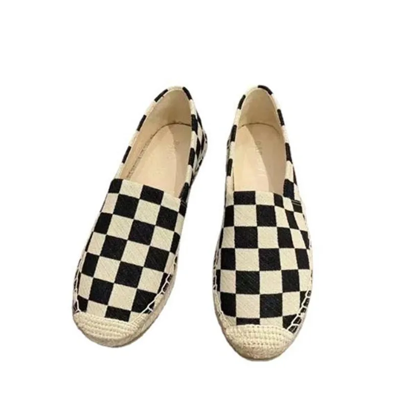 

Летняя женская обувь, новинка 2022, дышащая сетчатая тканая обувь на толстой подошве в рыбацком стиле, Повседневная холщовая обувь с блокиров...