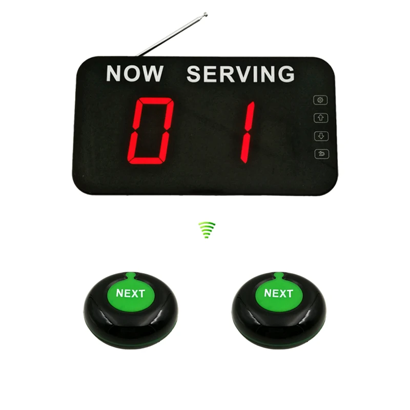 Number Calling Take A Ticket Wireless Queue Management System (2 Button +1 Display)