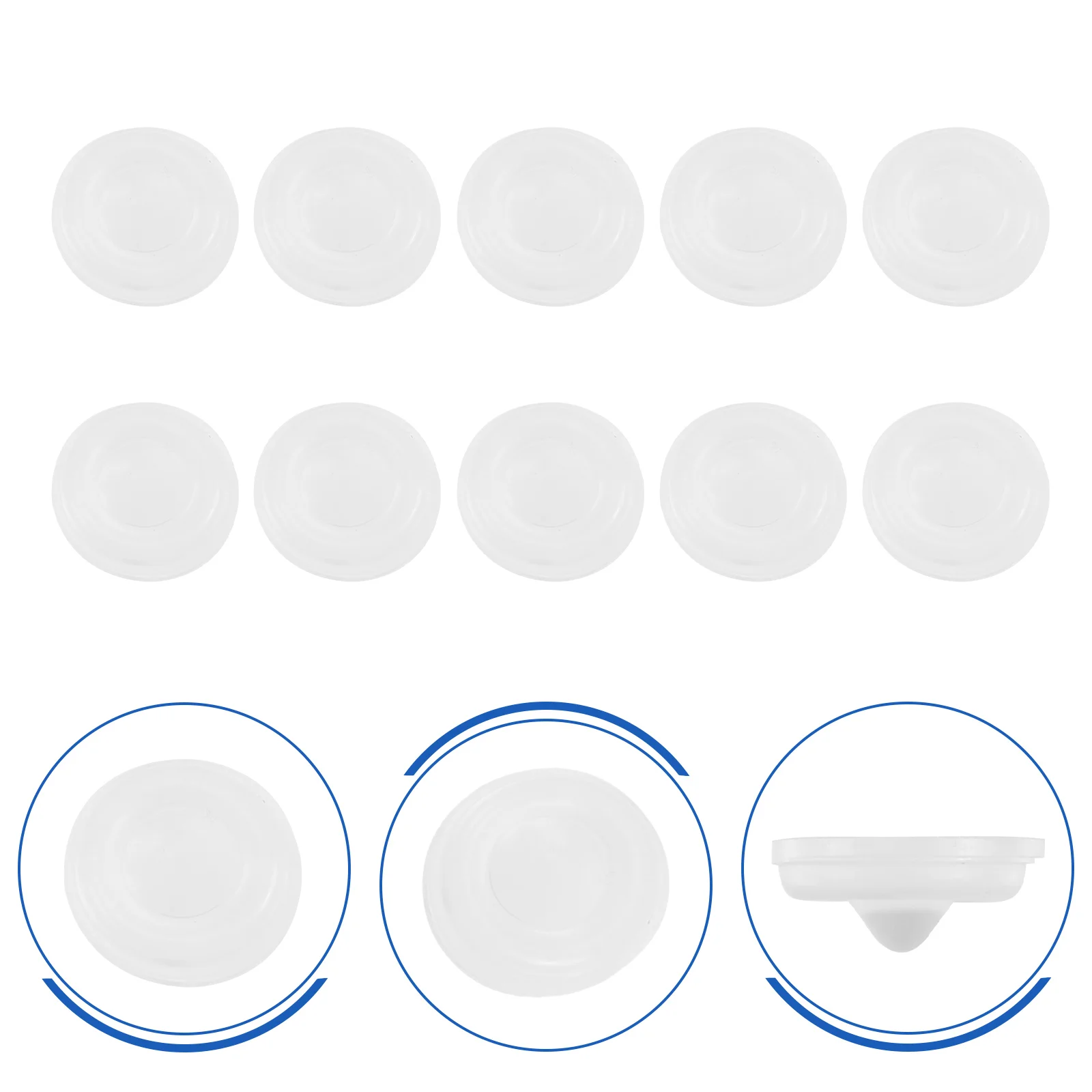 

50 Pcs Silicone Wall Protector Door Silencer Silicone Door Stopper Closet Door Buffer Adhesive Door Bumper Car Door Bumpers