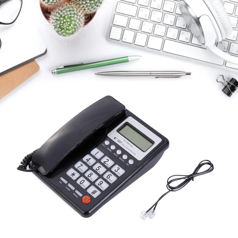 896F Стационарный стационарный телефон с ЖК-дисплеем Проводные домашние телефоны