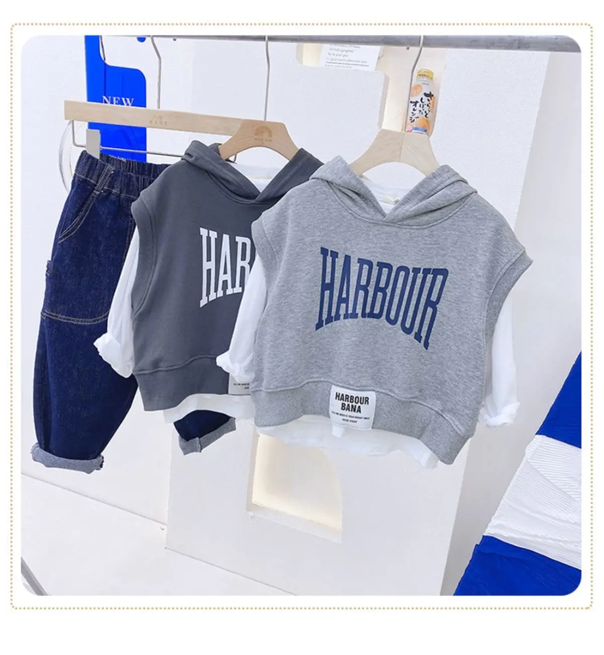 

95% Cotton Kids Boy Patchwork Hoodie Sweater Autumn Spring Fashion Clothes 1-6Y Baby Boys Sweatshirt Hooded Pullover Top Shirts