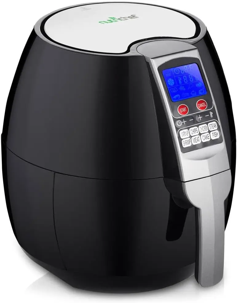 

Air Fryer Oven - w/ Digital Display, Electric Big 3.7 Qt Capacity Stainless Steel Kitchen Oilless Convection Power Multi Cooker