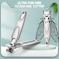 1 pc ultra thin portable nail clippers foldable with anti splash cover trimmer pedicure care nail clippers droshipping