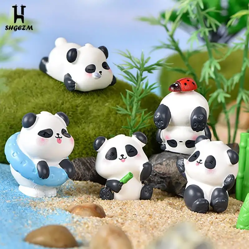 

Мини игрушечный домик-панда, милые мини фигурки животных, игрушки для кукольного домика, миниатюры, микро садовое украшение