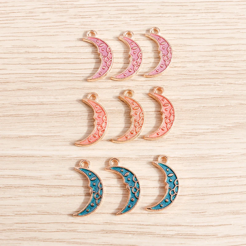 10 шт. эмалевые серьги 9 х17 мм