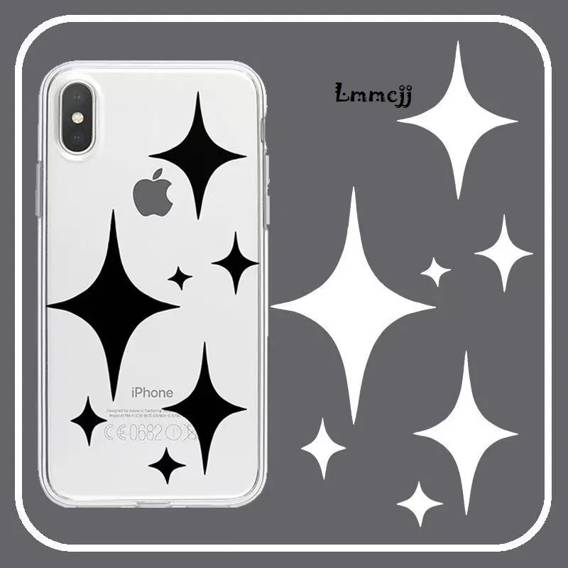 

Lmmcjj Simple Star Phone Case For iPhone 11 12 Pro Max 13 Mini 14 Plus XS Max XR X Se 2020 For Samsung Galaxy S23 Silicone Cover