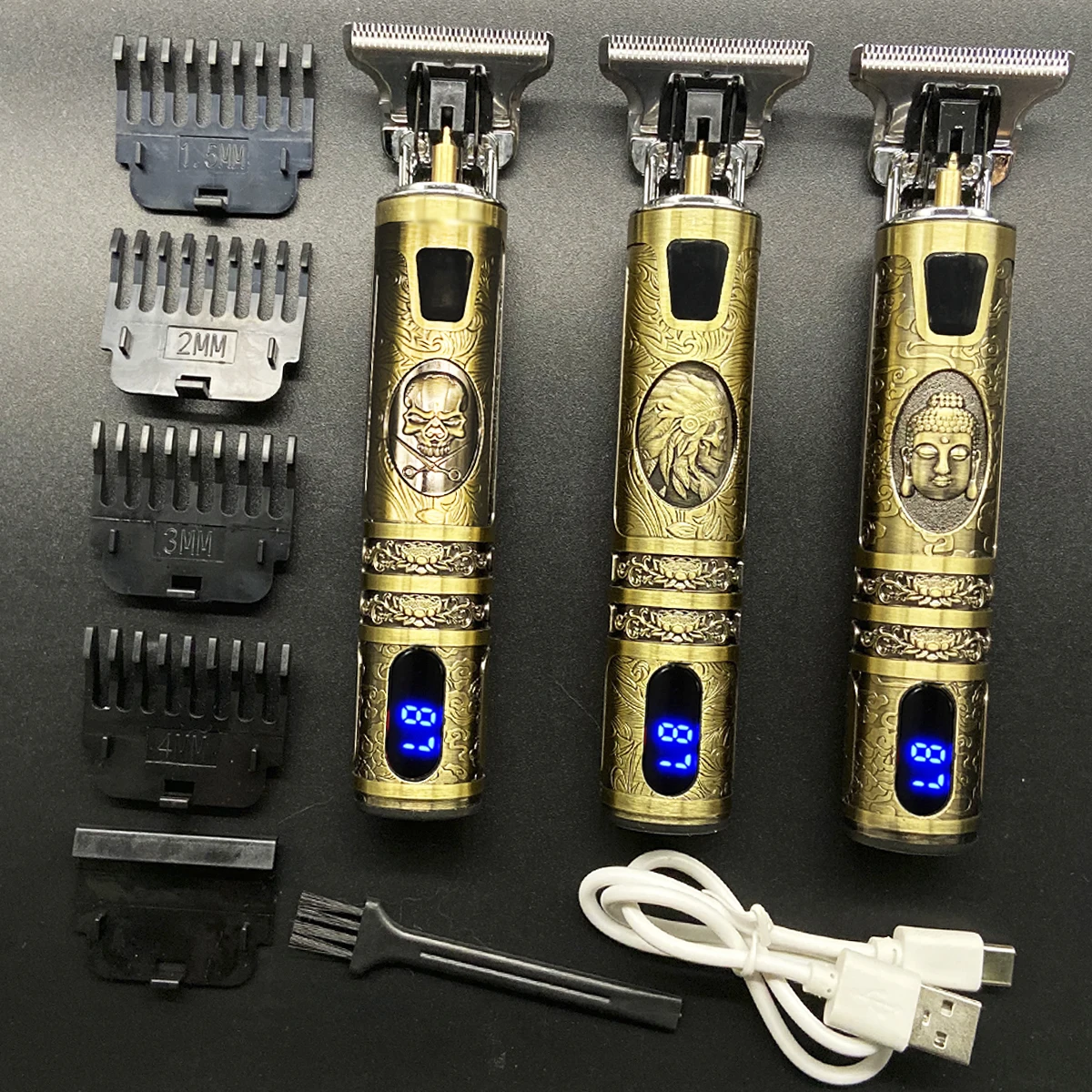 

2021 T9 LCD Hair Clipper Professional Electric Trimmer Cordless Shaver Trimmer Men Barber Hair Cutting Machine Men Hair Beard