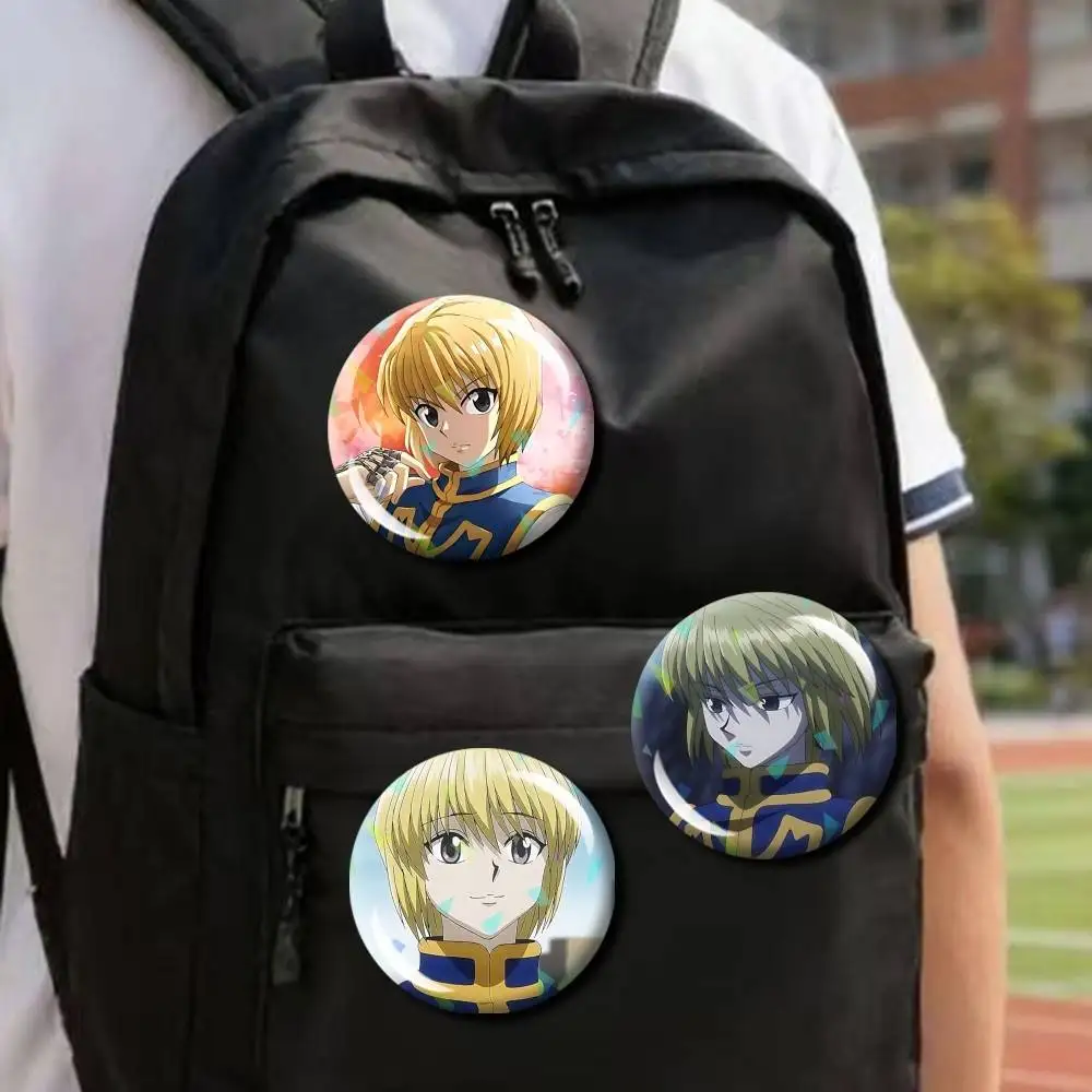 Фото Модные броши-значки Chain Avenger Kurapika Anime HXH с индивидуальным дизайном, персонализированные значки с эффектом разбитого стекла, аксессуар для моды №3
