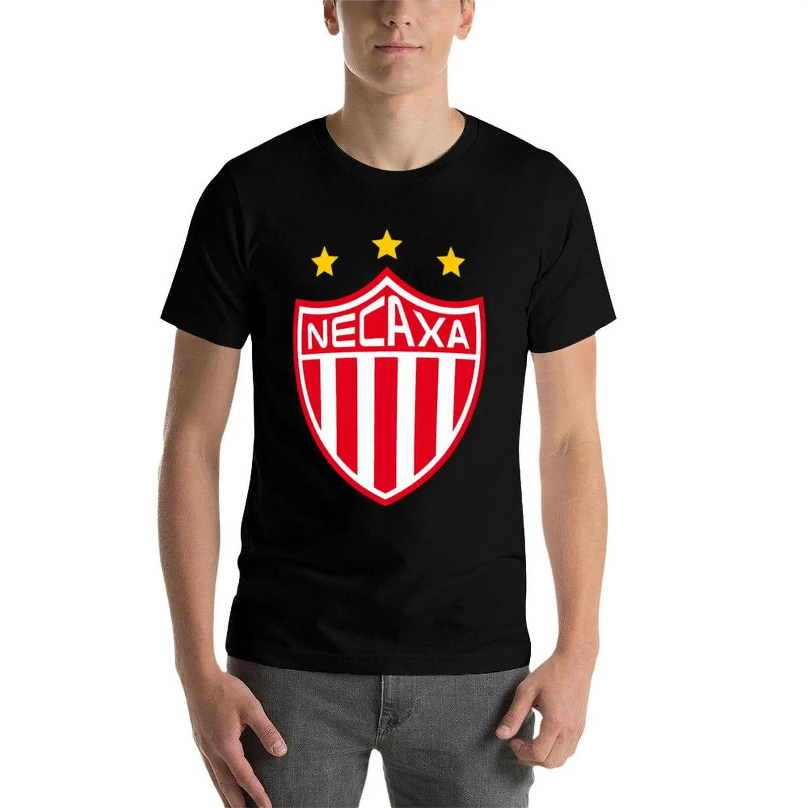 Фото Футболка с логотипом Necaxa, мужская футболка из 100% хлопка, набор футболок из 100% хлопка, футболка из 100% хлопка №3