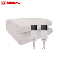 Rainbow Double Electric Blanket Washable Detachable Cotton Soft Heating Mat Mattress Heater 230V 2 Controllers