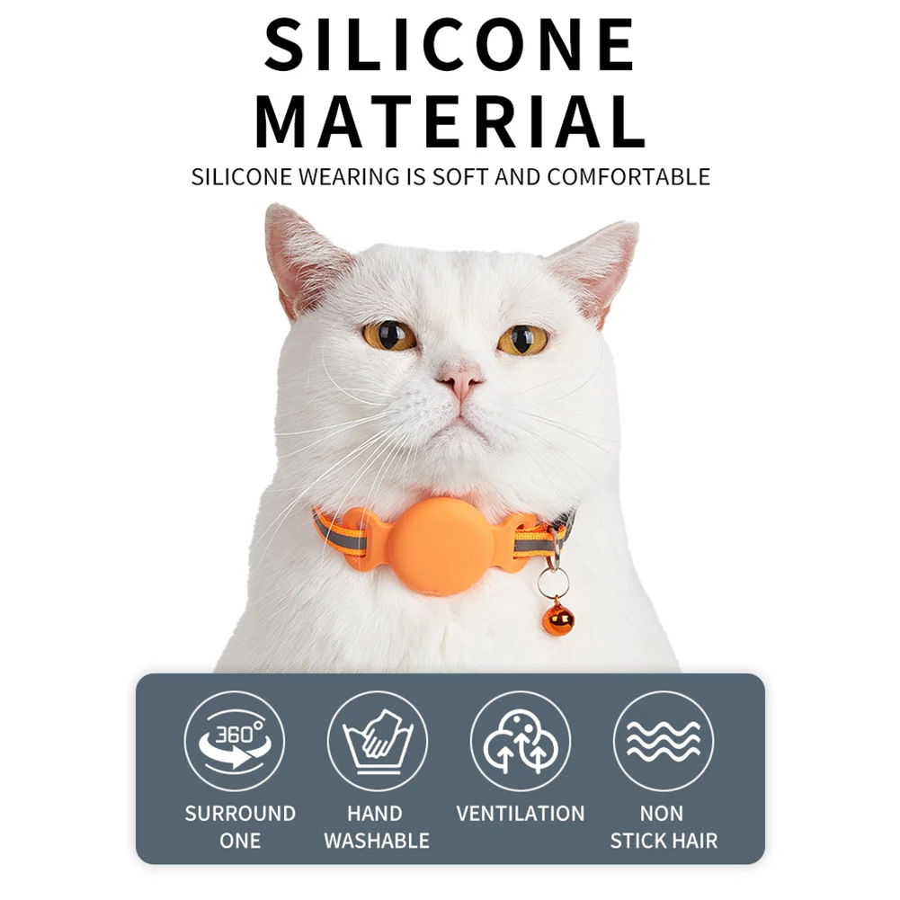 Ошейник для отслеживания кошек ошейник с колокольчиком украшение любви легкий