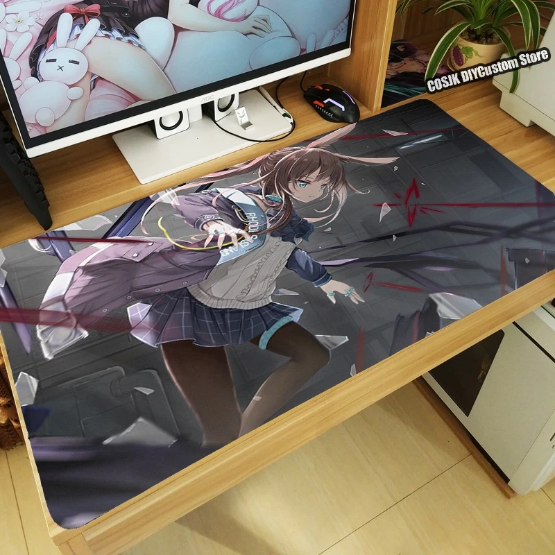 

HOT Anime Game Arknights Kal'tsit Amiya Mouse Pad Large Keyboard Desk Mat Computer Thickening Mousepad Gaming Accessories