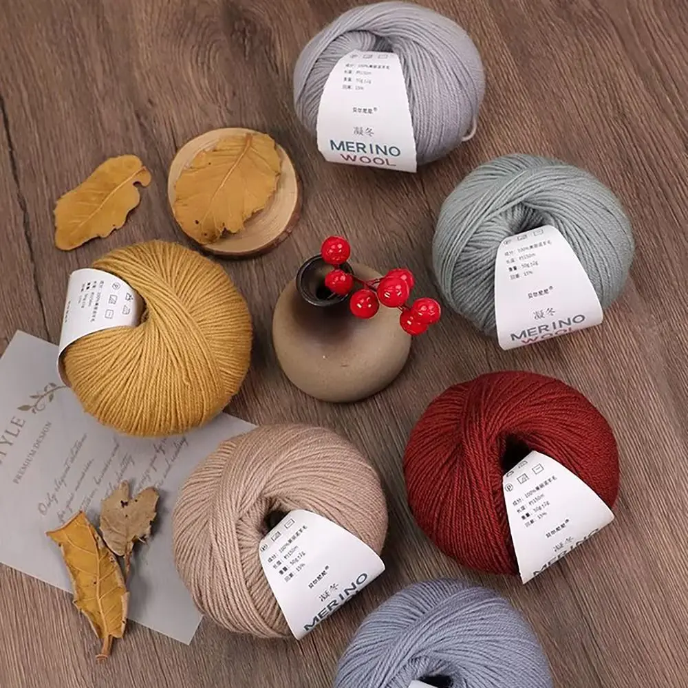 Мериносовая пряжа из чистой шерсти для вязания крючком ручной работы