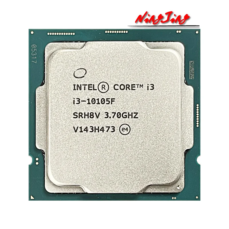 Процессор Intel Core i3-10105F i3 10105F 3 7 ГГц четырехъядерный восьмипоточный ЦПУ L3 = 6 Мб 65 Вт