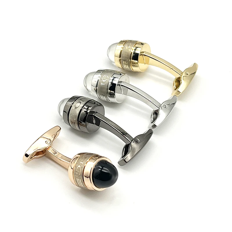 LAN Luxury MB Cufflinks Designer French Shirt Cuff Link For Men Crystal Head Style Four Colors High Quality Gift M01