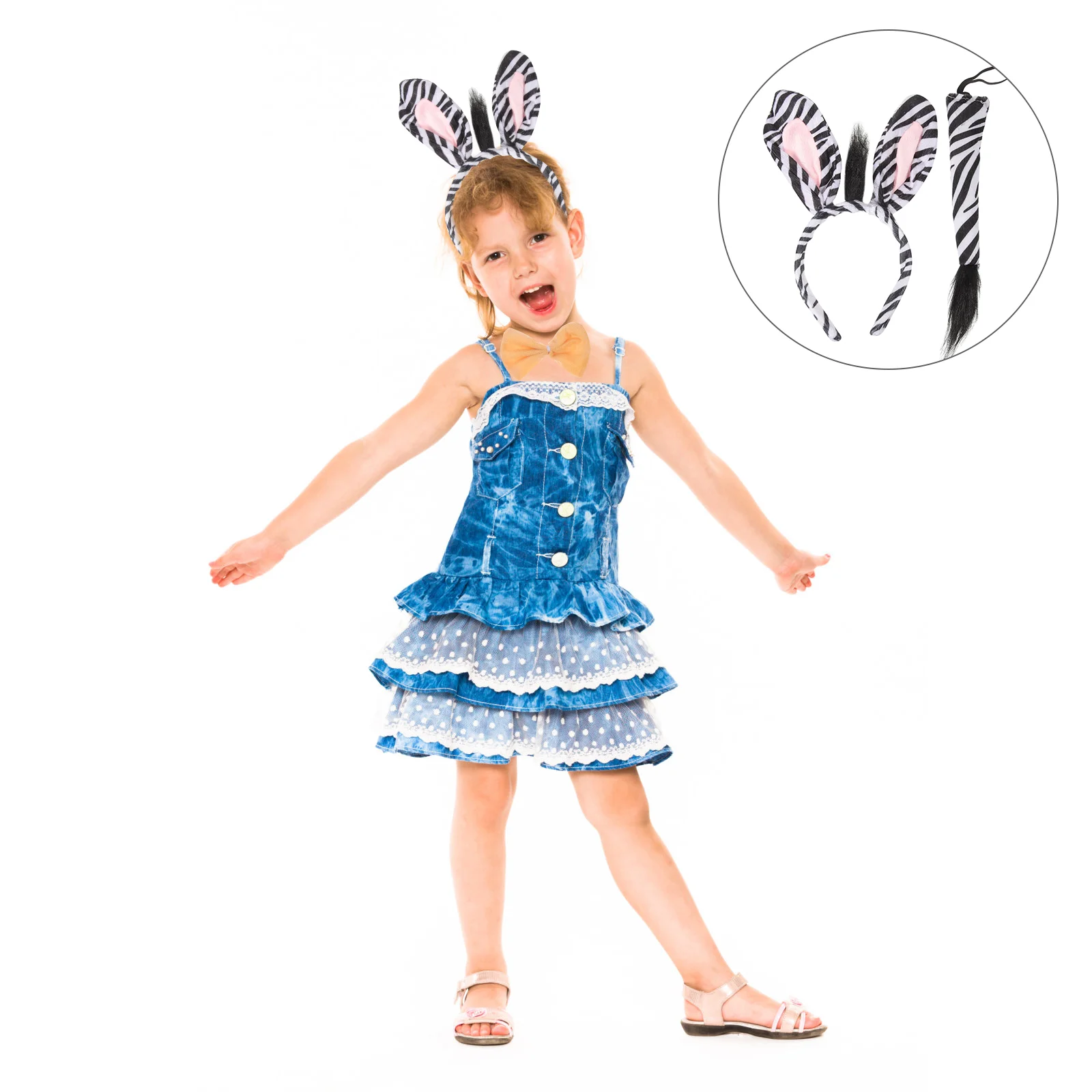 

Zebra Headdress Hair Hoop Animal Cosplay Headband Bunny Tail Rabbit Parent-child Wildcraft