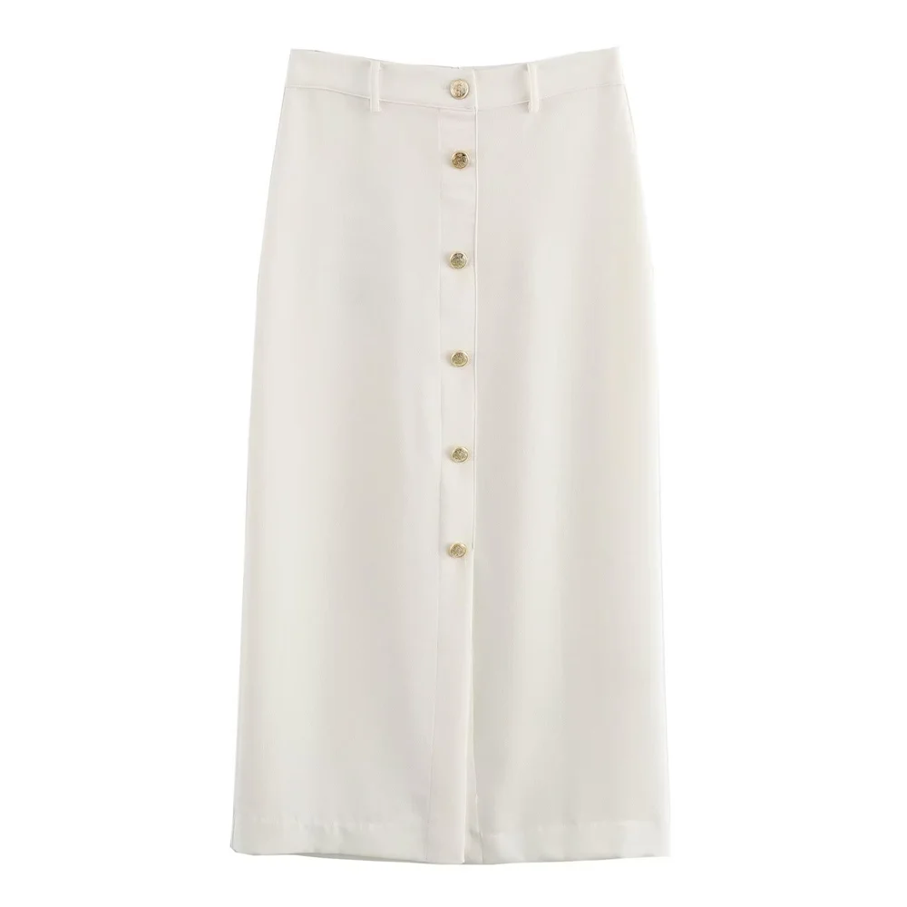 Летняя Новинка 2024 от Kar &amp Otza женская модная универсальная юбка средней длины с