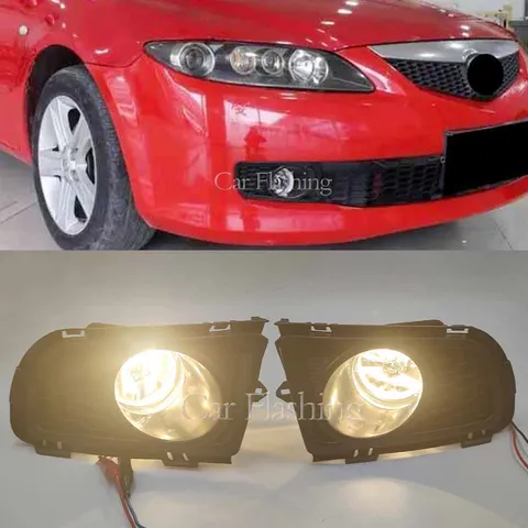 Автоматический передний бампер, противотуманная фара для MAZDA 6, седан GG1 2006, 2007, 2008, 2009, 2010, противотуманная фара, крышка, гриль, рамка, фара, противотуманные фары