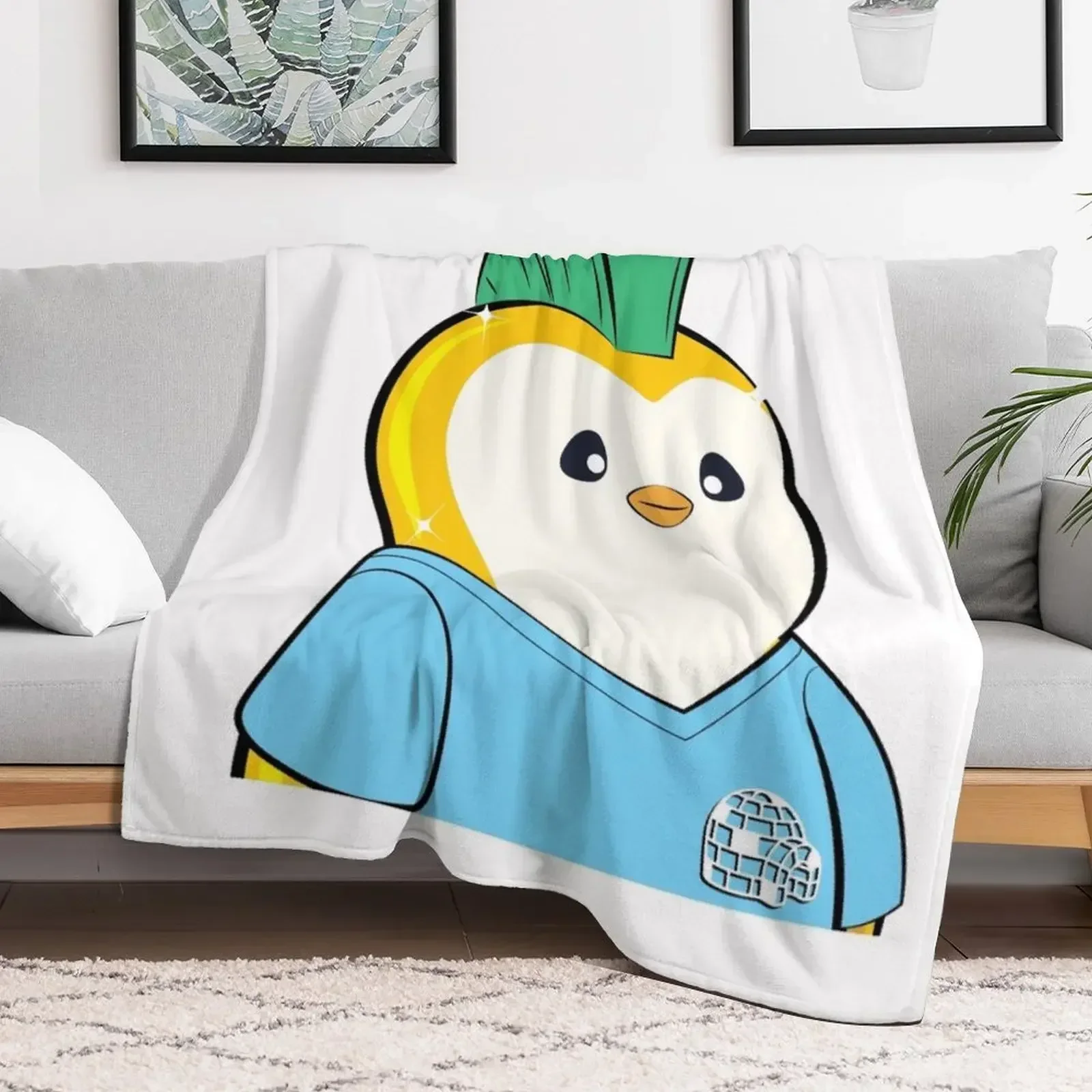 Пудги Пингвин # 3403 nft Пухлые забавные животные Плед Красивые подарочные одеяла