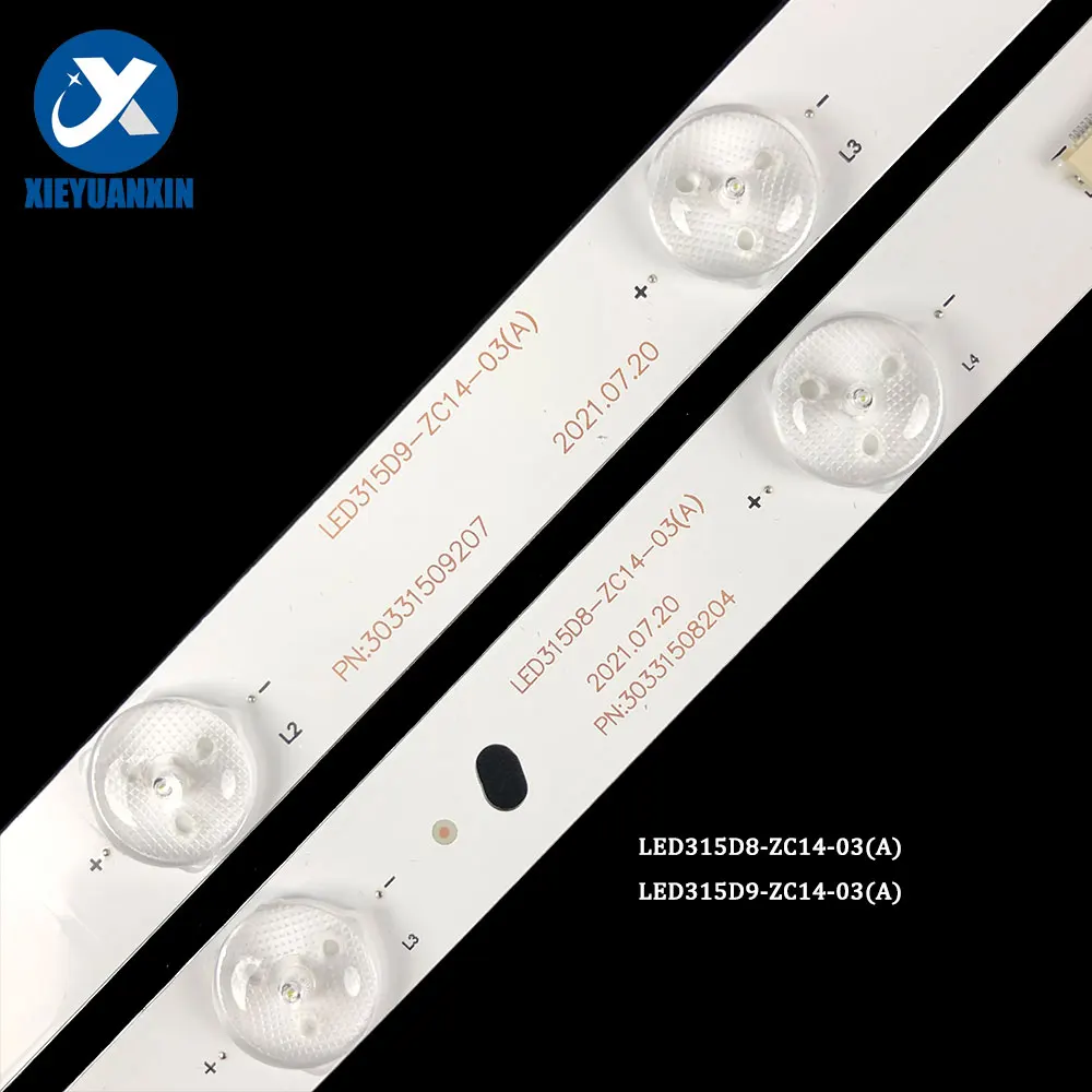 Светодиодная лента, 3 шт., 9 + 8 дюймов, для TCL 32 'MTV-3223LW LED315D8 LED315D9-ZC14-03 03(E) 03(A )32P11 LE32F8210 32PAL5358/T3 LED32A700 LE32MXF5