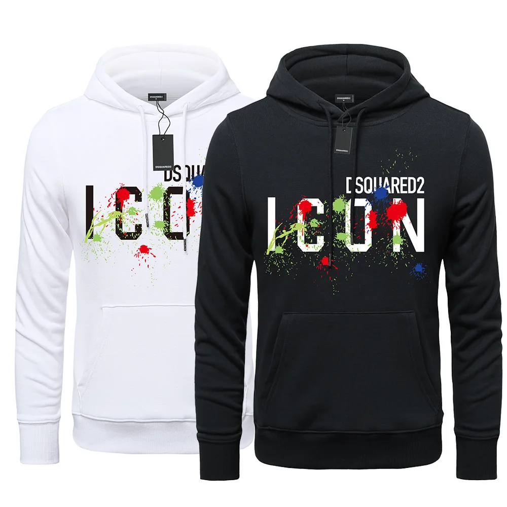 

2022 Dsquared2 Mrca Dos Homens Capuz Suor Outono Casual Solto Dsq Imprimir Casal Algodão Moletom Rua Hip Hop Esporte Hoodie