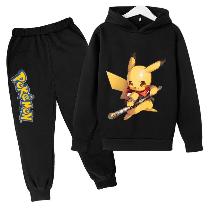 

Pokemon- Sweatshirts Pokemon- Suit Kids Children Clothing Sets Baby Boys Girls Hoodies+Longs Pants Sports Suit Kids Clothes