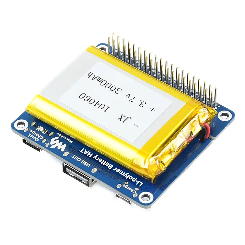 Raspberry Pi-Batería de polímero de litio, solución de Banco de energía SW6106 con circuitos de protección integrados para Raspberry Pi 4 Modelo B / 3B