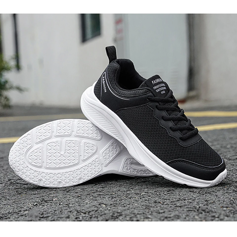 Loekeah Fashion Casual Shoes For Women Lace-Up Mesh Running Shoes Breathable Sneakers Lightweight Outdoor Sports Jogging Shoes