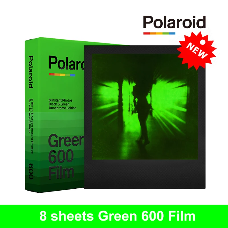 

NEW 8 sheet Polaroid Originals Instant 600 Film Black& Green duochrome limited edition For i-type /polaroid Lab Vintage /Camera