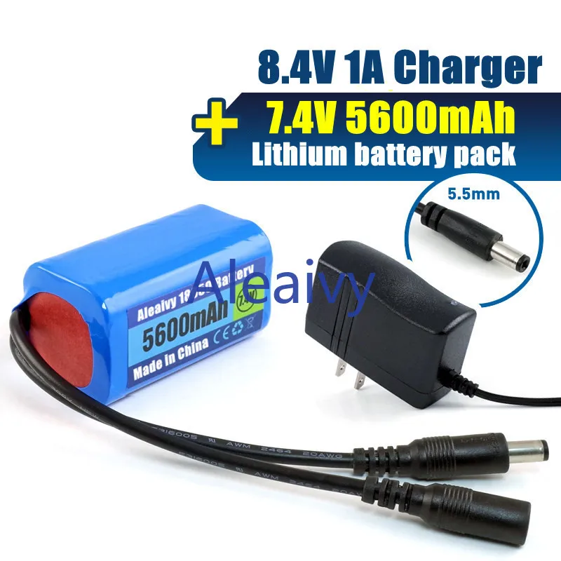 

7,4 В/8,4 в 5600 мАч 18650 Аккумулятор для T188 T888 2011-5 V007 C18 H18 и т. Д. Пульт дистанционного управления, запчасти для лодок и приманок с зарядным устройст...