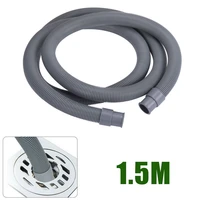 1 5m drain waste hose washing machine dishwasher extension pipe outlet expel tube plastic stretchable flexible drain hose