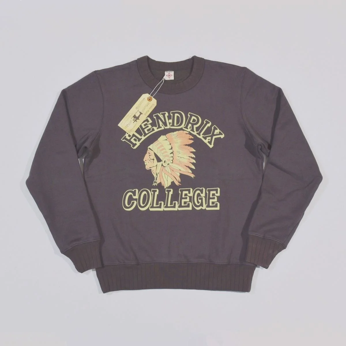 

BOB DONG Hen-Drix College Print Sweatshirts Winter Men Motorcycle Sweater Thick