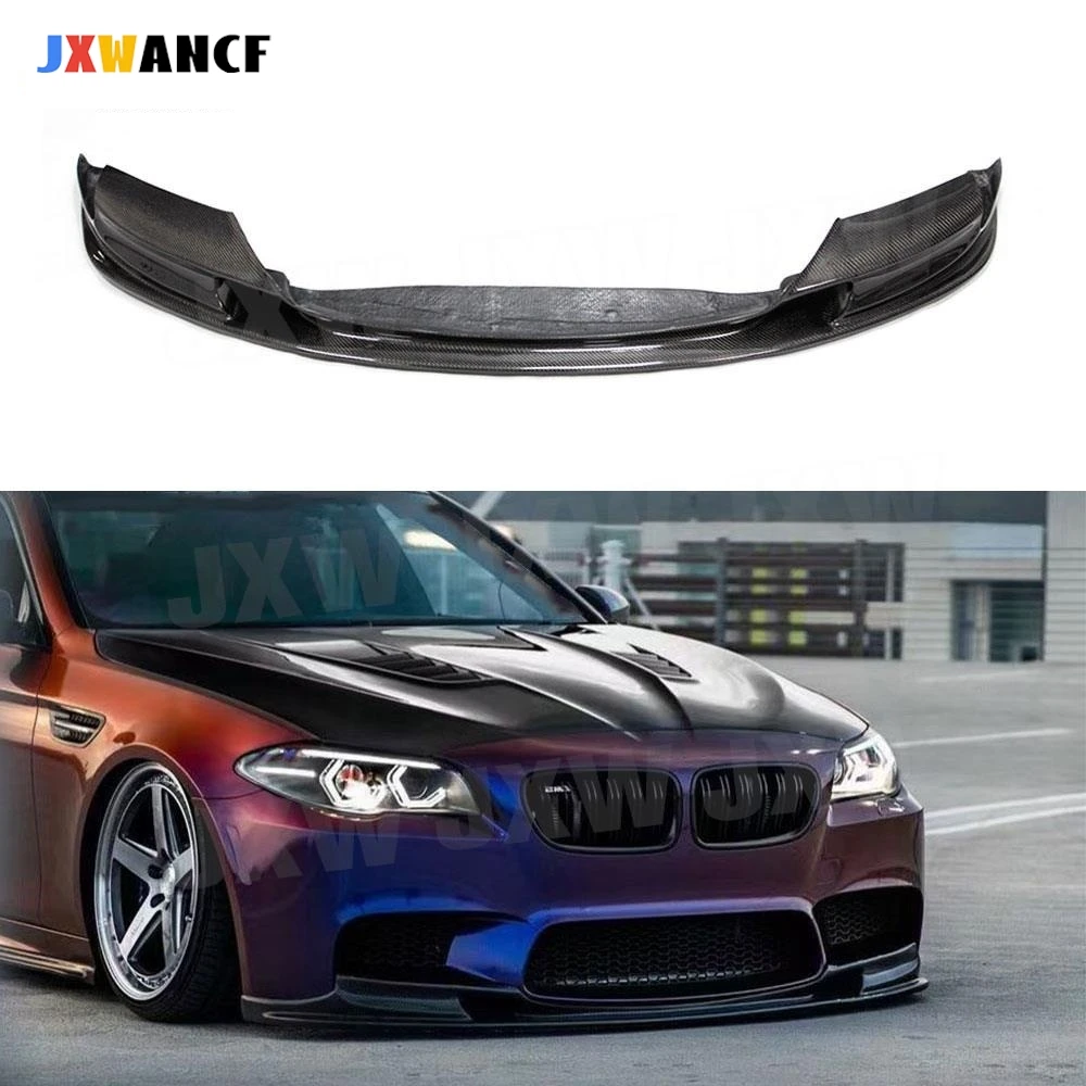 Фото Спойлер переднего бампера JXWANCF из карбона в 3D-стиле для BMW 5 серии F10 M5 седан 4-дверный 2012-2016 гг., автомобильные аксессуары №2