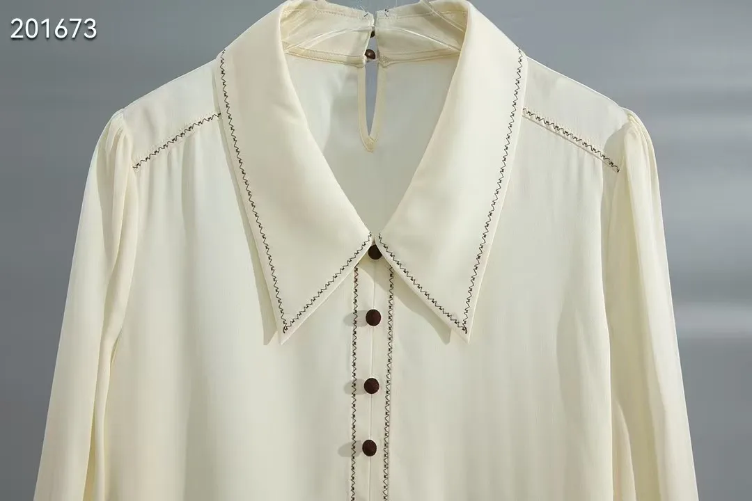 Qf0412 Модные женские блузки и рубашки 2024 Популярная женская одежда в европейском