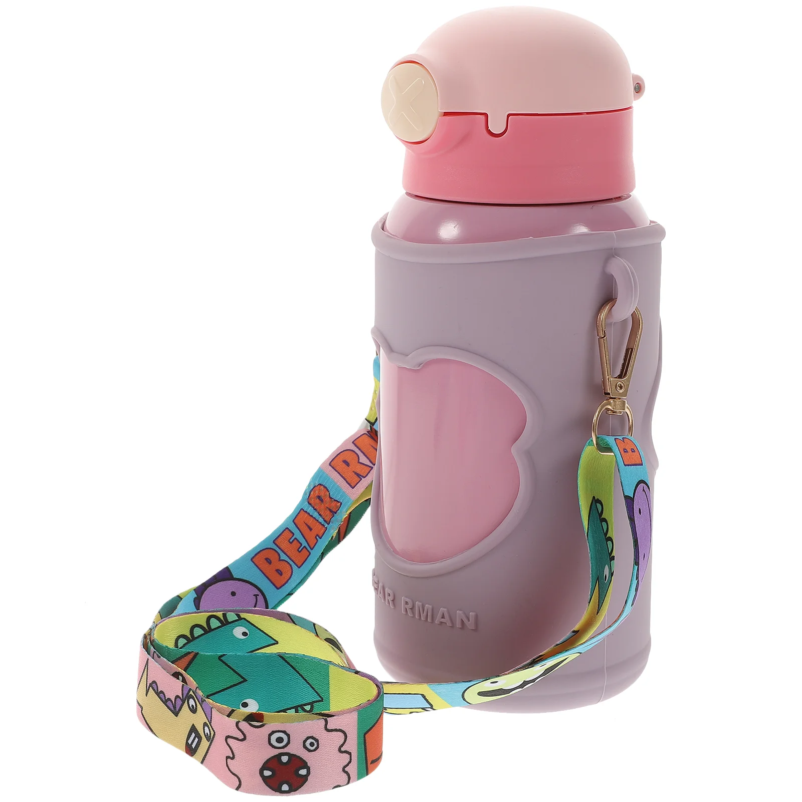 

Water Bottle Container Kids Tumbler Carrier Insulated Spill Cup Insulation Drinks Lidded Canister Proof Pocket Cartoon Toddlers