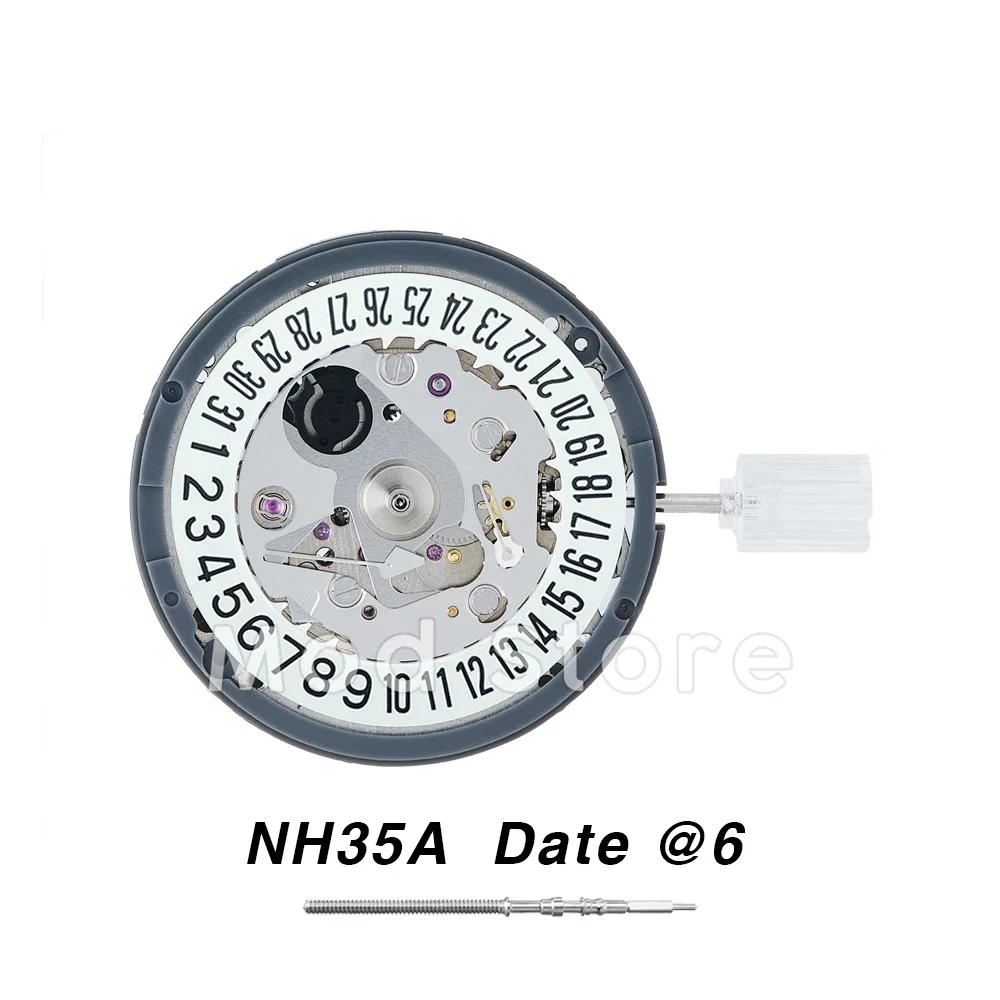 NEW High quality SEI KO (SII) TMI NH35 NH35A Automatic Movement Mechanical With Stem Date at 6 White Disc