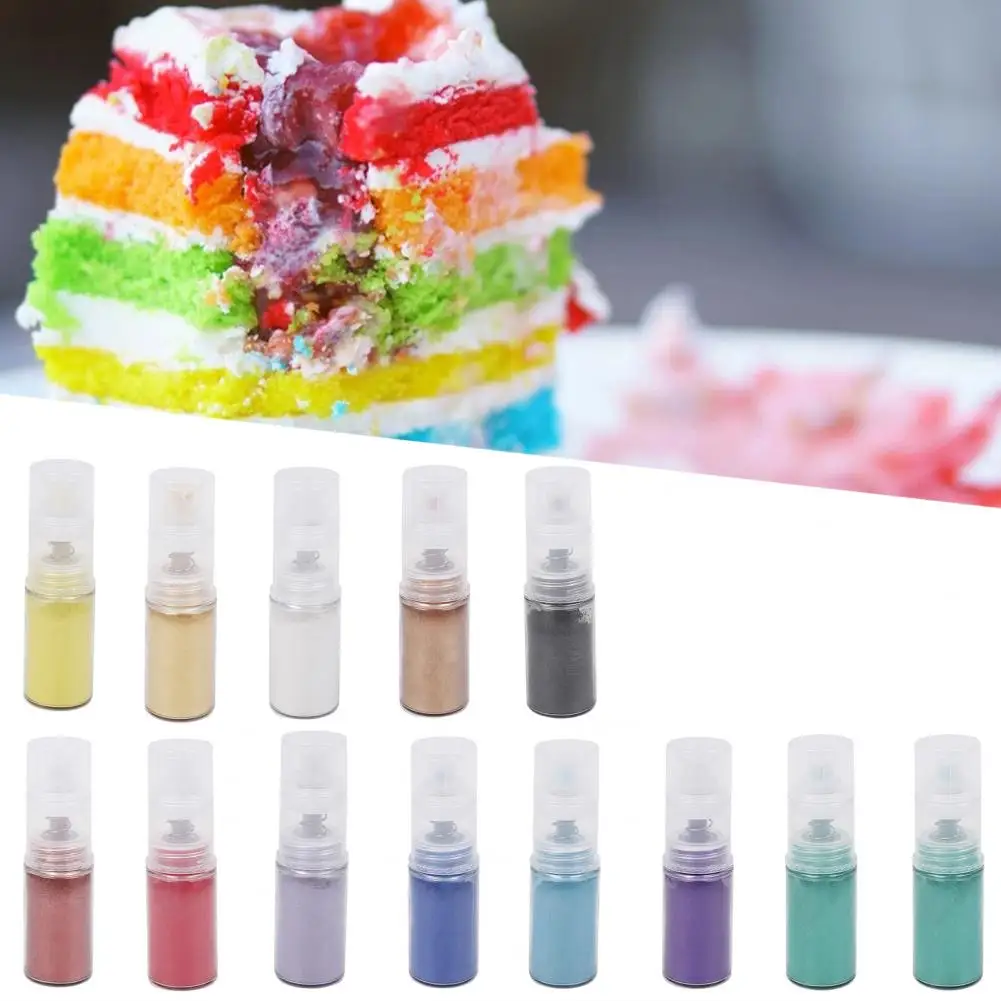 1 Bottle Delicate Icing Cake Color Powder Fadeless Glitter Food Decorating Biscuit Dessert Dye