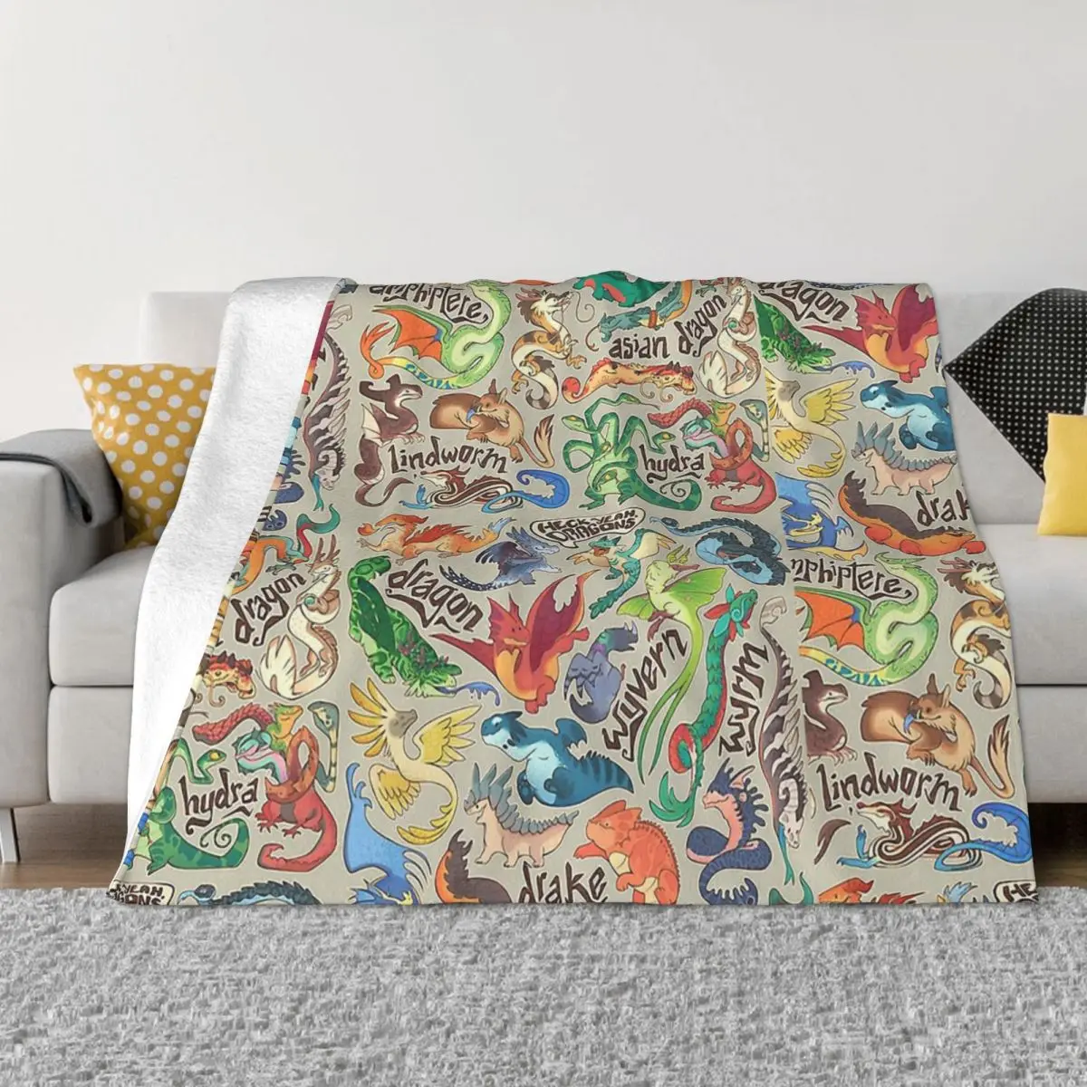 

Милое фланелевое одеяло с мультяшным изображением дракона, удобное мягкое флисовое покрывало