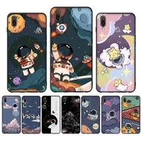 star astronaut cute phone case for redmi 8 9 9a for samsung j5 j6 note9 for huawei nova3e mate20lite cover