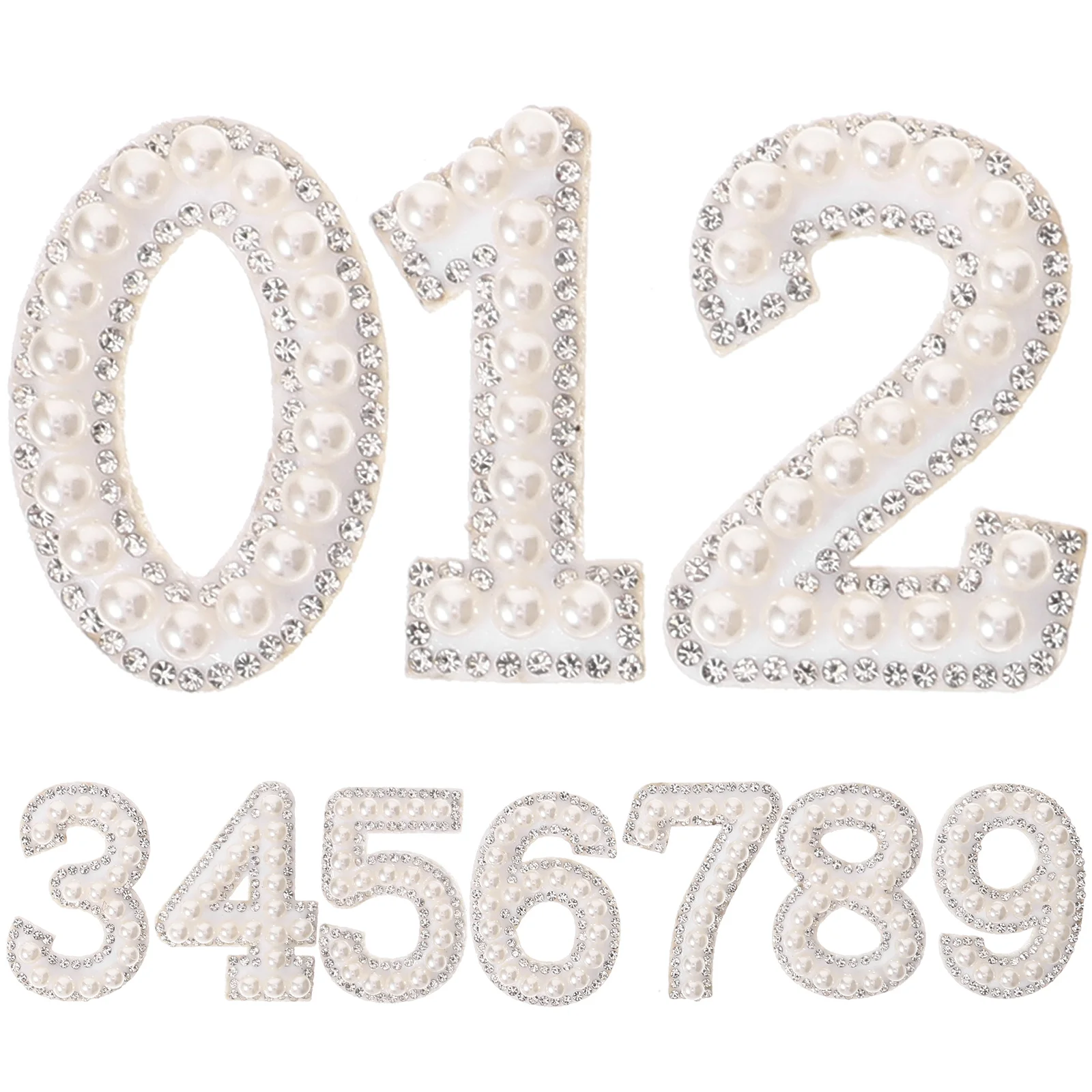 Жемчужная наклейка с цифрами украшение для одежды маленькая одежда нашивки