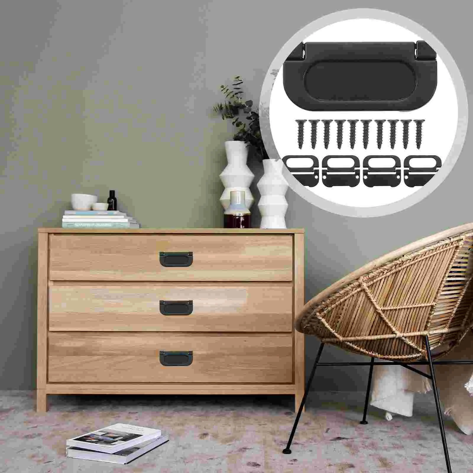 

5pcs Simple Sturdy For Drawer Furniture Part Handle For Cabinet Furniture Accessory Cabinet Handle Part Door Handle