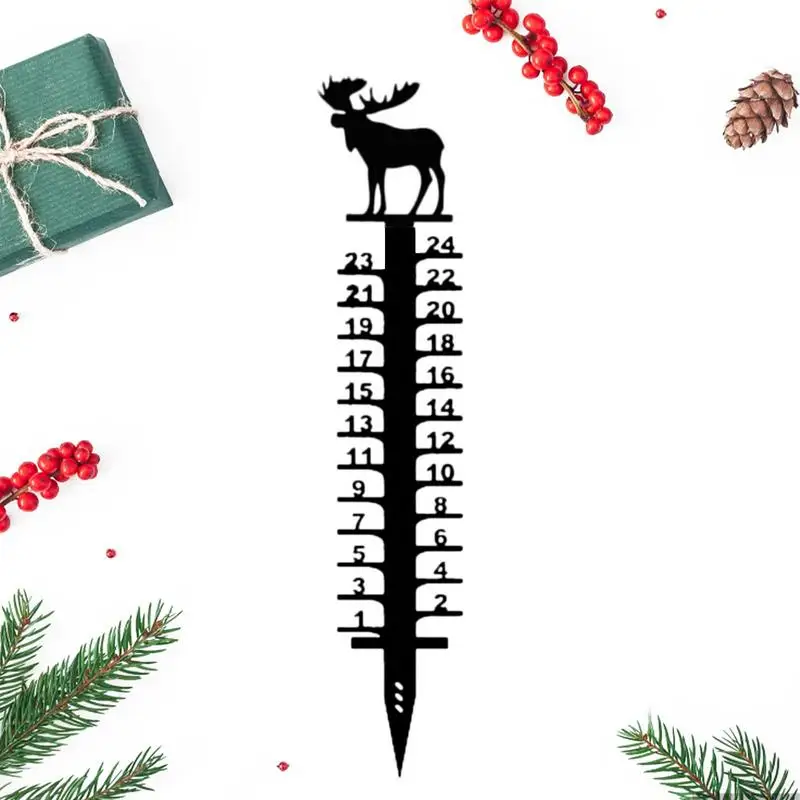 

Snow Gauge Outdoor Snow Gauge Yard Stake Christmas Holiday 24 Inches Metal Snow Measuring Stick For Yard Lawn Garden Decor