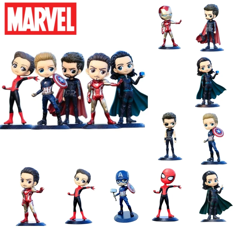 

The Avengers Captain America Iron Man Spider Man Thor Loki Q Version Desktop Hand Office Aberdeen Marvel Cake Cartoon Ornament