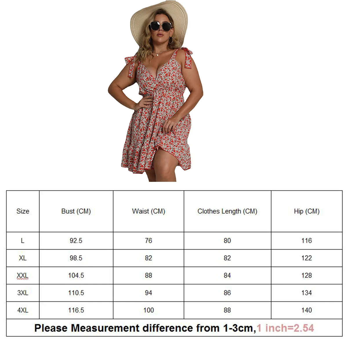 Женское короткое платье с цветочным принтом V-образным вырезом без рукавов |