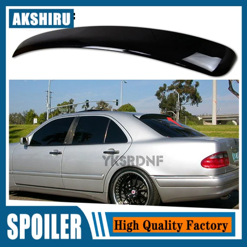 

For Benz W210 Spoiler 1996-2002 W210 E-class E200 E260 E55 E63 Carbon Fiber Material Car Rear Tail Wing Color Rear Roof Spoiler