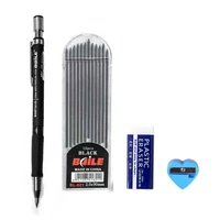 2 0mm mechanical 2b automatic pencil set with color black lead refill eraser sharpener for writing draft drawing sketch crafting