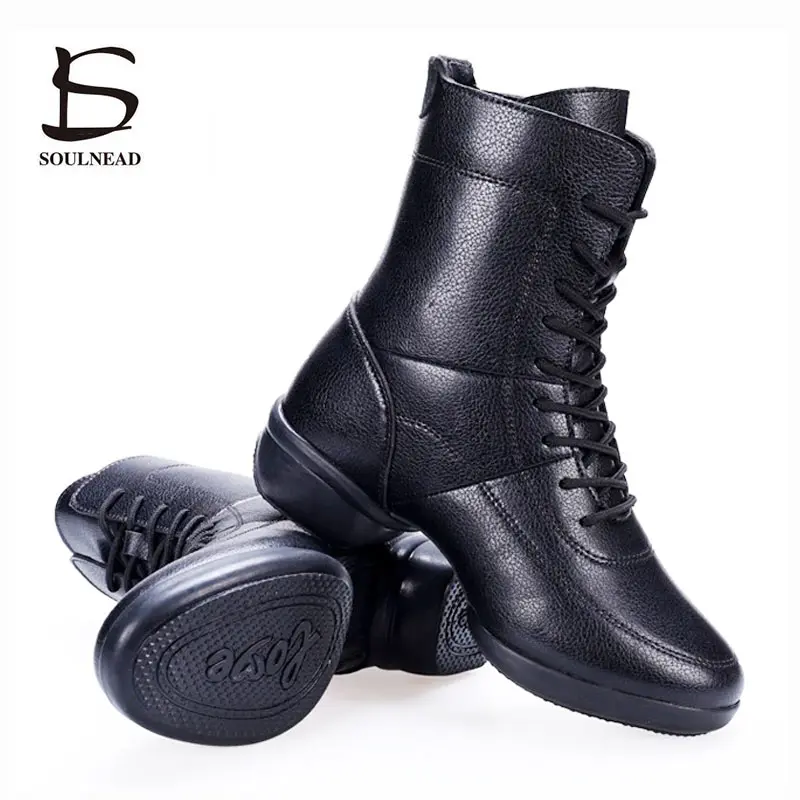 Women's Dance Boots Jazz Dance Shoes For Ladies Autumn Soft Sole Outdoor Female Modern Square Dancing Sneakers Winter Woman Boot