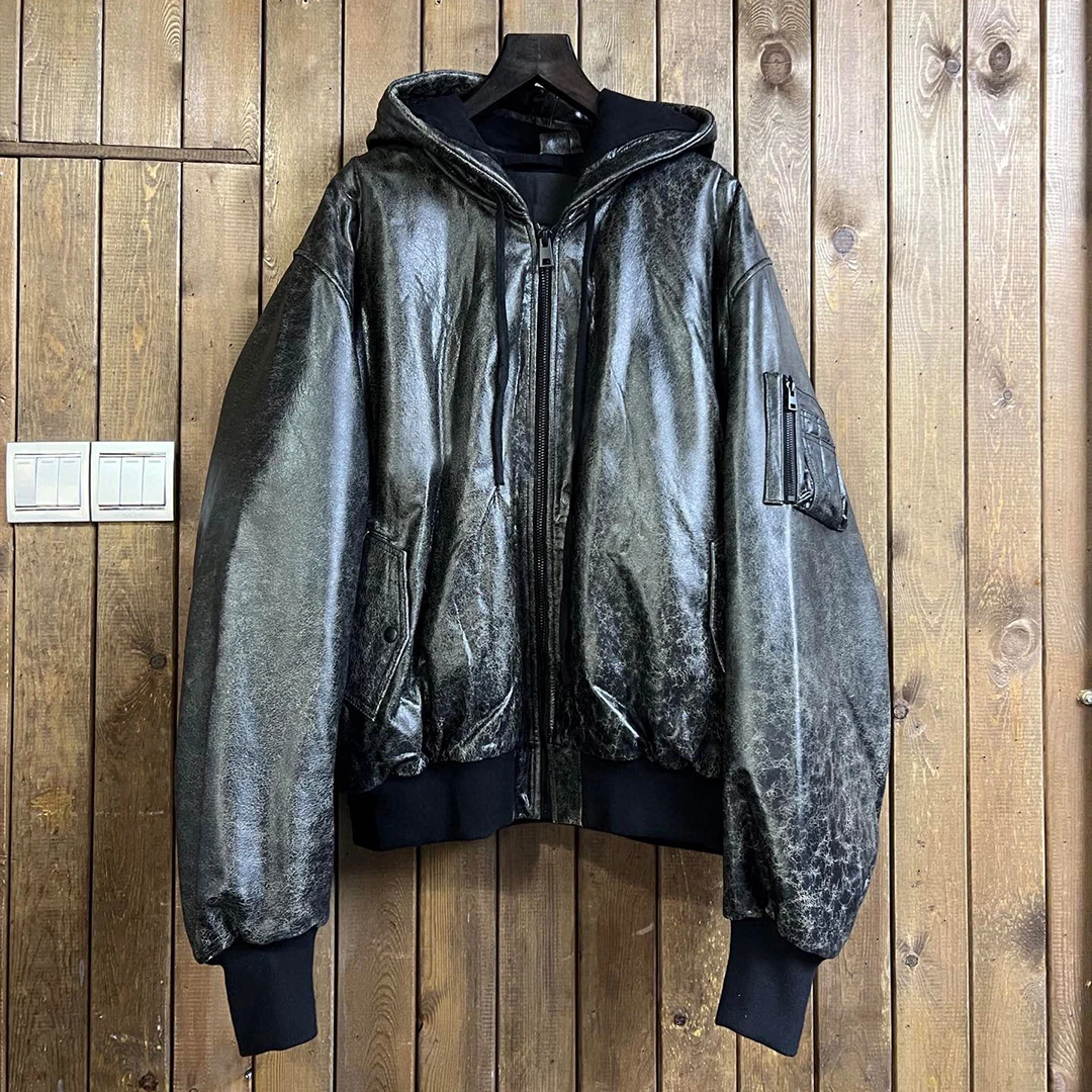 

NIGO Reversible Hooded Leather Jacket Ngvp #nigo6258